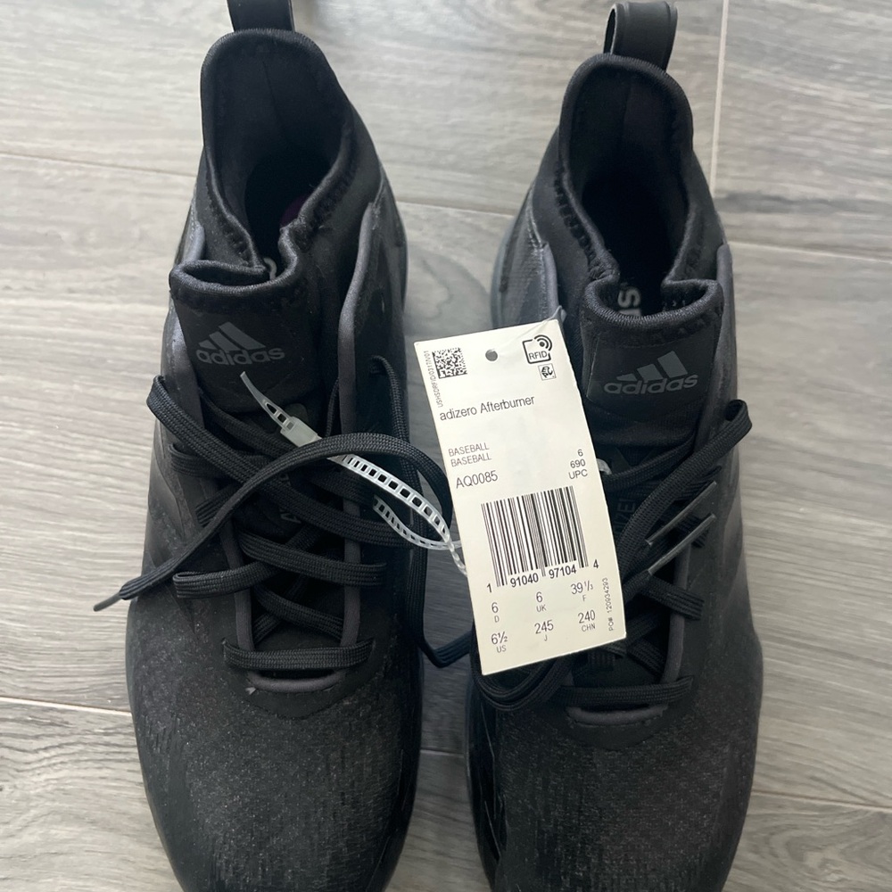Adidas Black Athletic cleats baseball  with Flexible Sole